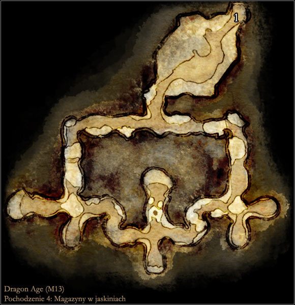1 - Mapa M13 Magazyny w jaskiniach | Mapy | Dragon Age Początek - Dragon Age: Początek - poradnik do gry