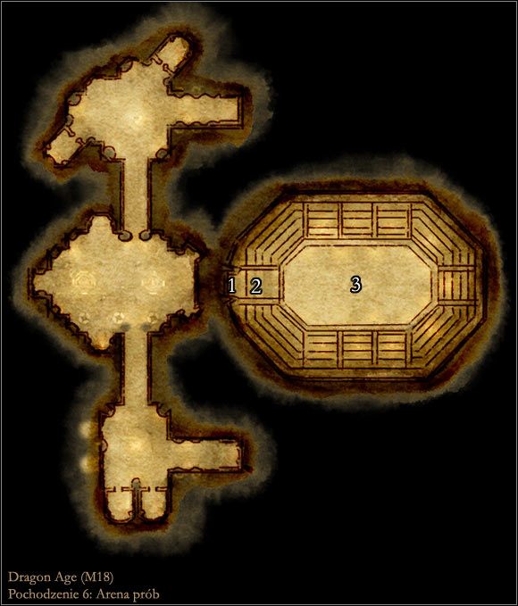 1 - Mapa M18 Arena prób | Mapy | Dragon Age Początek - Dragon Age: Początek - poradnik do gry