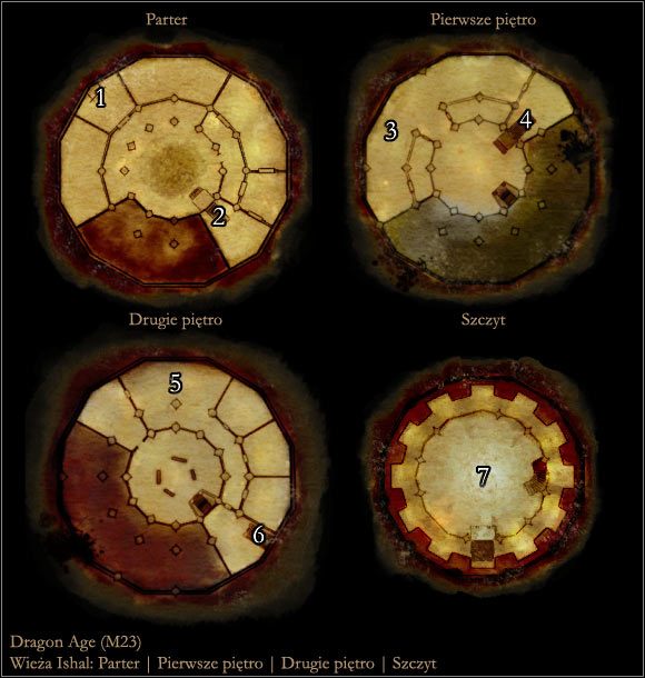 1 - Mapa M23 Wieża Ishal | Mapy | Dragon Age Początek - Dragon Age: Początek - poradnik do gry