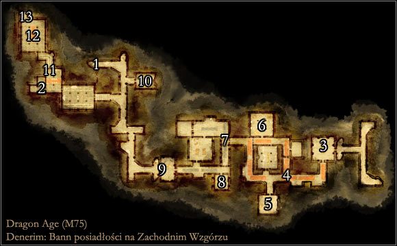 1 - Mapa M75 Bann na Zachodnim Wzgórzu | Mapy | Dragon Age Początek - Dragon Age: Początek - poradnik do gry