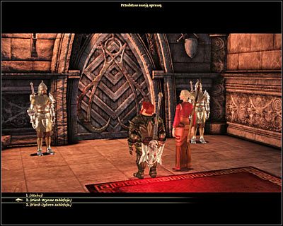 Zacznij od wybrania się na południe i zagadania do pilnujących bramy wartowników (M79, 10) - Dragon Age Początek: W niewoli! (Denerim) - Dragon Age: Początek - poradnik do gry
