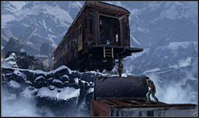 Gdy żółta rurka po raz kolejny nie utrzyma ciężaru bohatera, będziesz mieć możliwość wskoczenia na otwarte drzwiczki, a z nich wspiąć się na szczyt - Rozdział 1 Młot i kowadło | Opis przejścia Uncharted 2 Among Thieves - Uncharted 2: Among Thieves - poradnik do gry