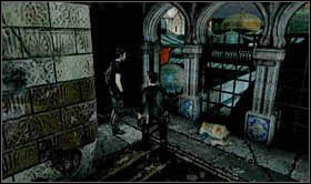 Gdy zagrożenie zostanie wyeliminowane, przejdź dalej i wskocz na półkę, a z niej na drewniane krokwie [sekret 6] - Rozdział 2 Kradzież z włamaniem (3) | Opis przejścia Uncharted 2 Among Thieves - Uncharted 2: Among Thieves - poradnik do gry