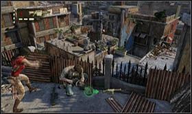 Będąc tam, przygotuj się do walki z przeciwnikami (ci znajdować się będą na sąsiednim budynku) - Rozdział 6 Ciężkie czasy (3) | Opis przejścia Uncharted 2 Among Thieves - Uncharted 2: Among Thieves - poradnik do gry