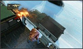 Po dotarciu na wzniesienie, spójrz w dół po prawej stronie - Rozdział 21 Konwój | Opis przejścia Uncharted 2 Among Thieves - Uncharted 2: Among Thieves - poradnik do gry