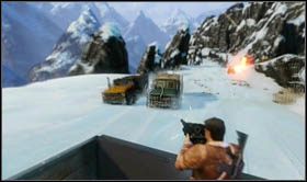 Po wylądowaniu na kolejnej pace, staniemy za sterami wyrzutni granatów - Rozdział 21 Konwój | Opis przejścia Uncharted 2 Among Thieves - Uncharted 2: Among Thieves - poradnik do gry