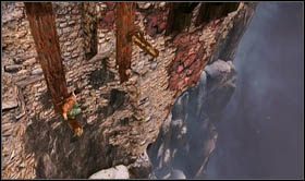 Gdy cały most urwie się, rozpocznij wspinaczkę w górę zbutwiałej konstrukcji - Rozdział 22 Gompa (3) | Opis przejścia Uncharted 2 Among Thieves - Uncharted 2: Among Thieves - poradnik do gry