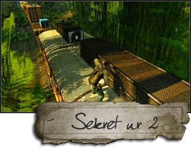 Drugi sekret znajduje się na dachu wagonu, podczas pokonywania którego, zostaniesz zaatakowany przez zaskryptowaną akcję oponenta - ten wskoczy przez okno i rzuci się na Ciebie - Rozdział 13 Lokomotywa | Sekrety w Uncharted 2 Among Thieves - Uncharted 2: Among Thieves - poradnik do gry