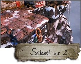 Sekret drugi znajduje się koło miejsca, gdzie dojdzie do drugiej walki z nieprzyjaciółmi, koło pierwszych zabudowań - Rozdział 22 Gompa | Sekrety w Uncharted 2 Among Thieves - Uncharted 2: Among Thieves - poradnik do gry