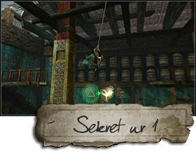 Sekret pierwszy będziesz wstanie zdobyć w pomieszczeniu startowym (u jego szczytu) - Rozdział 23 Znowu razem | Sekrety w Uncharted 2 Among Thieves - Uncharted 2: Among Thieves - poradnik do gry