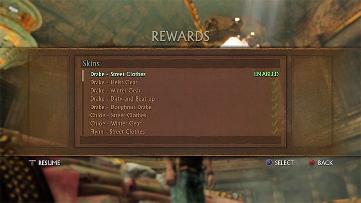 W miarę przechodzenia kampanii odblokowywane są nowe skórki dla sterowanej przez ciebie postaci - Uncharted 2: Among Thieves - poradnik do gry