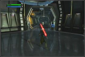 Po obejrzeniu filmiku biegnij przed siebie korytarzem stacji kosmicznej - Misja 01 - TIE Fighter Factory (cz.1) - Opis przejścia - Star Wars: The Force Unleashed - Ultimate Sith Edition - poradnik do gry