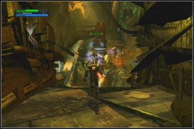 Aby wyłączyć osłonę, Mocą przesuń z prawej strony na lewą stojący na platformie generator - Misja 02 - Raxus Prime (cz.3) - Opis przejścia - Star Wars: The Force Unleashed - Ultimate Sith Edition - poradnik do gry
