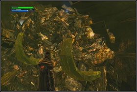 Zaginając kolejne płyty, możesz dotrzeć do holocronu (Sith Robe), dzięki któremu otrzymasz dodatkowy kostium - Misja 02 - Raxus Prime (cz.3) - Opis przejścia - Star Wars: The Force Unleashed - Ultimate Sith Edition - poradnik do gry