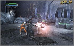 Zabij znajdujących się w hangarze wszystkich Rebeliantów - Hoth (cz.2) - Dodatki - Star Wars: The Force Unleashed - Ultimate Sith Edition - poradnik do gry