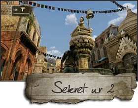 Pierwsza walka rozegra się na niewielkim placu, z rzeźbą w centralnym punkcie - Rozdział 7 | Sekrety - Lokalizacja | Uncharted 2 Among Thieves - Uncharted 2: Among Thieves - poradnik do gry