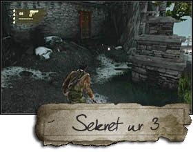 Ostatni sekret, patrząc z miejsca wyjścia na dach przez klapę, będzie po lewej stronie na ziemi, koło rosnącego tam drzewa (w cieniu) - Rozdział 19 | Sekrety - Lokalizacja | Uncharted 2 Among Thieves - Uncharted 2: Among Thieves - poradnik do gry