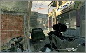 Na końcu drogi skręć w lewo, znajdziesz się na dość sporej otwartej przestrzeni #1 - Akt II - Gniazdo szerszeni | Kampania Call of Duty Modern Warfare 2 - Call of Duty: Modern Warfare 2 - poradnik do gry