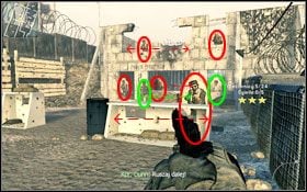 Cztery ruchome tarcze pojawiają się w różnych miejscach. - Alfa - Piekiełko | Operacje Specjalne Call of Duty Modern Warfare 2 - Call of Duty: Modern Warfare 2 - poradnik do gry