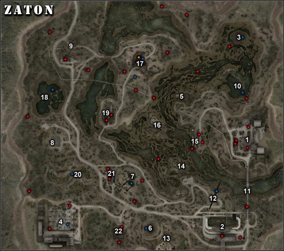 Najważniejsze lokacje na mapie - Mapa Ogólna (cz.1) | Zaton Stalker Zew Prypeci - S.T.A.L.K.E.R.: Zew Prypeci - poradnik do gry