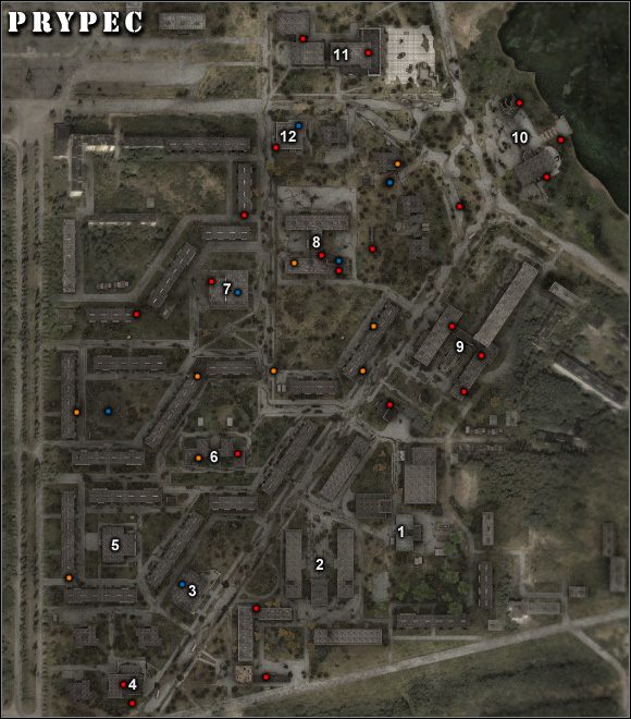 Najważniejsze lokacje na mapie - Mapa Ogólna (cz.1) | Prypeć i Laboratorium X8 w Stalker Zew Prypeci - S.T.A.L.K.E.R.: Zew Prypeci - poradnik do gry