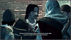 Pierwszego łucznika zaskakujemy z daszku a drugiego zrzucamy w przepaść (łapiąc go) - Sekwencja 7 (3) | Fabuła | Solucja Assassins Creed II - Assassins Creed II - poradnik do gry