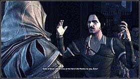 Na dachu eliminujemy czterech strażników po czym schodzimy niżej od południowej strony - Sekwencja 7 (3) | Fabuła | Solucja Assassins Creed II - Assassins Creed II - poradnik do gry