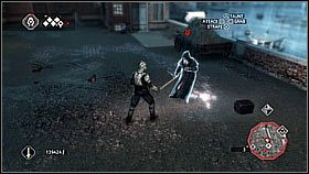 Podczas rozmowy będziemy mieć dwie okazje żeby wykończyć strażników - nie jest to jednak konieczne - Sekwencja 11 | Fabuła | Solucja Assassins Creed II - Assassins Creed II - poradnik do gry