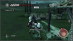 Ostatniego przeciwnika również ściągniemy z dachu - wystarczy objechać nieco farmę i strażników - Kontrakty na zabójstwa (4) | Zadania poboczne Assassins Creed II - Assassins Creed II - poradnik do gry
