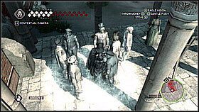 Osoba do zabicia ukrywa się po dachem pomiędzy kolumnami - Kontrakty na zabójstwa (5) | Zadania poboczne Assassins Creed II - Assassins Creed II - poradnik do gry