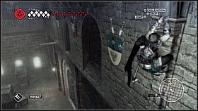 Za zakrętem w prawo jest podobny motyw - mechanizm, który otwiera tylko na chwilę kraty - Forli - Sekret Ravaldino | Podziemia w Assassins Creed II - Assassins Creed II - poradnik do gry