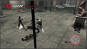 W środku spotkamy trzech przyjemniaczków, [1] których oczywiście eliminujemy - Florencja - Kryjówka Templariuszy | Lokacje dodatkowe w Assassins Creed II - Assassins Creed II - poradnik do gry