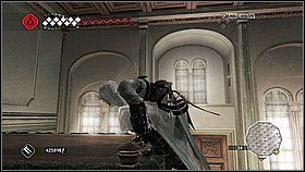 Zanim zmierzymy się z wrogami na końcu korytarza wdrapujemy się na szafę i korzystamy z górnego przejścia do sypialni - Florencja - Kryjówka Templariuszy | Lokacje dodatkowe w Assassins Creed II - Assassins Creed II - poradnik do gry