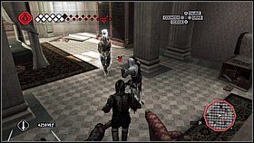 Z łóżka skaczemy na półkę nad drzwiami na balkon i aktywujemy przycisk - Florencja - Kryjówka Templariuszy | Lokacje dodatkowe w Assassins Creed II - Assassins Creed II - poradnik do gry