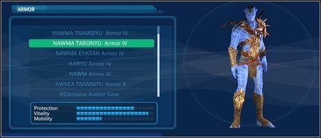 Jeden z lepszych pancerzy dla Navi - Navi | Pancerze | Avatar Gra komputerowa - Avatar: Gra komputerowa - poradnik do gry