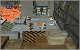 Rozpraw się z agentami i użyj pokrętła [1] z lewej - Pokój przesłuchań (bonus) | Kryształowa Czaszka Akt I | LEGO Indiana Jones 2 - LEGO Indiana Jones 2: The Adventure Continues - poradnik do gry