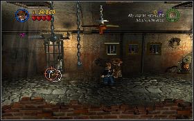 Następnie skieruj się w prawo i skocz jedną z postaci na łańcuch - Cela w Peru | Kryształowa Czaszka Akt II | LEGO Indiana Jones 2 - LEGO Indiana Jones 2: The Adventure Continues - poradnik do gry