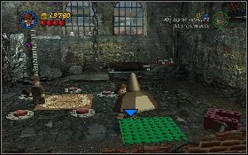 Następnie udaj się do ostatniego pomieszczenia z prawej i podnieś łopatę [1] leżącą z prawej strony kamiennego filaru - Mania muzyczna (bonus) | Kryształowa Czaszka Akt II | LEGO Indiana Jones 2 - LEGO Indiana Jones 2: The Adventure Continues - poradnik do gry