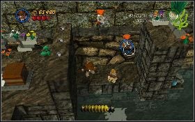 Następnie udaj się na wysepkę w prawym górnym narożniku i przestaw znajdującą się tam dźwignię [1] - Krypta nad jeziorem (bonus) | Kryształowa Czaszka Akt III | LEGO Indiana Jones 2 - LEGO Indiana Jones 2: The Adventure Continues - poradnik do gry