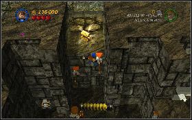 Wróć do środkowej sali i rzuć włócznią w drugi otwór [1] w ścianie - Marzenie Kopacza (bonus) | Kryształowa Czaszka Akt III | LEGO Indiana Jones 2 - LEGO Indiana Jones 2: The Adventure Continues - poradnik do gry