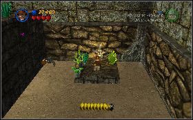 Ściągnij do siebie żołnierza i strzel w tarczę [1] przy bramie - Jaskiniowi harcownicy (bonus) | Kryształowa Czaszka Akt III - LEGO Indiana Jones 2: The Adventure Continues - poradnik do gry