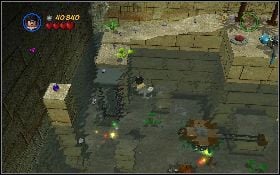 Przeskocz z ostatniej platformy na ląd z lewej i przesuń kolejną dźwignię [1] - Górska chata (bonus) | Poszukiwacze Zaginionej Arki | LEGO Indiana Jones 2 - LEGO Indiana Jones 2: The Adventure Continues - poradnik do gry