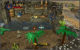 Na początek weź dwie włócznie [1] ze stojaków przed tobą i udaj się w prawo - Na ratunek księżniczce (bonus) | Świątynia Zagłady | LEGO Indiana Jones 2 - LEGO Indiana Jones 2: The Adventure Continues - poradnik do gry