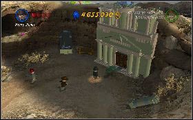Aby rozpocząć tę misję zaznacz Sallaha i wykop łopatą przejście przy południowym wejściu [1] do wykopalisk - Próba i groza | Ostatnia Krucjata | LEGO Indiana Jones 2 - LEGO Indiana Jones 2: The Adventure Continues - poradnik do gry