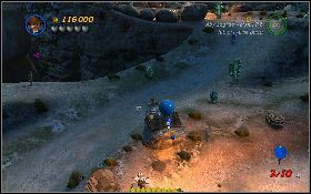 Po wjechaniu na rozległe pole przy drugiej kamiennej rampie [1] - Misja w kanionie (bonus) | Ostatnia Krucjata | LEGO Indiana Jones 2 - LEGO Indiana Jones 2: The Adventure Continues - poradnik do gry