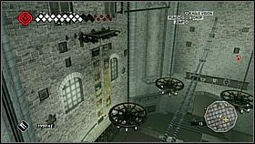 Przebiegamy na przeciwległą część tego piętra i obracamy się w prawo - przeskakujemy na widoczną kładkę - Widzę stąd twój dom! | Lista trofeów Assassins Creed II - Assassins Creed II - poradnik do gry