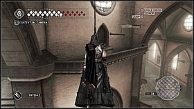 Wyżej kierujemy się deskami dalej w lewo i przeskakujemy na balkonik - Chórzysta - cz. 2 | Lista trofeów Assassins Creed II - Assassins Creed II - poradnik do gry