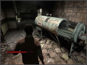 Dalsza wędrówka zaprowadzi nas do kolejnych zablokowanych drzwi #1 po naszej lewej (pijąc duża ilość wody z dozowników na ścianie, odnowimy pewną ilość życia), tak więc kontynuujemy marsz w stronę prawą - [Opis przejścia - Amanda] cz. 1 | Piła - Piła - poradnik do gry