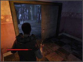 Po lewej #1 mamy drzwi z kłódką do której hasło poznamy dopiero za jakiś czas - [Opis przejścia - Oswald] cz. 2 | Piła - Piła - poradnik do gry