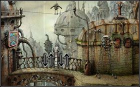 Kiedy zaczniemy majstrować przy słupie , wyświetli się łamigłówka - [Opis przejścia] Scena 12 | Machinarium - Machinarium - poradnik do gry